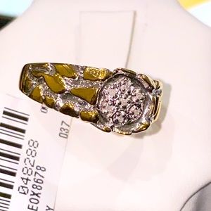 Best selling men pinky real diamond ring not CZ not moissanite best gift sale!